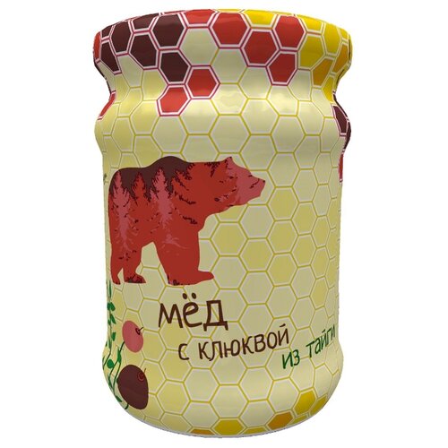 Мёд с клюквой, ТМ "Ягоды Карелии" 320 гр