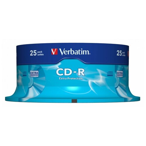 Verbatim Носители информации CD-R, 52x, Verbatim Extra Protection, Cake/25, 43432 диск cd r verbatim 43439