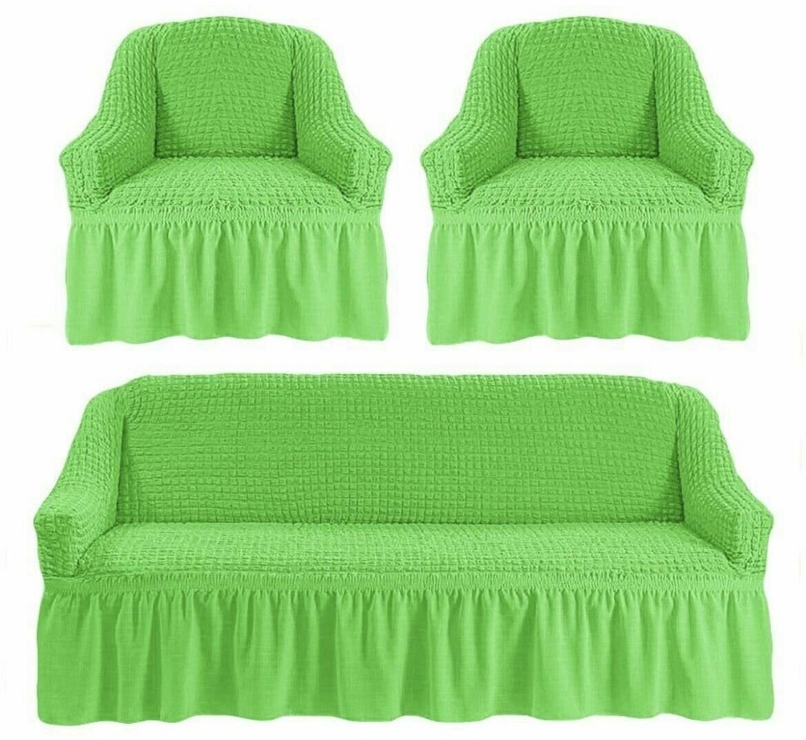 Чехол диван и 2 кресла трехместный универсальный. Комплект CONCORDIA, 230х80см