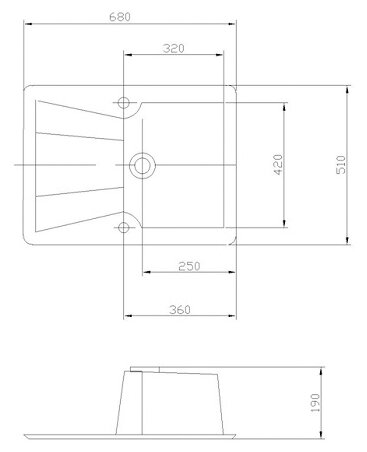Врезная кухонная мойка 51 см, акватон Монца, терракотовый - фотография № 4