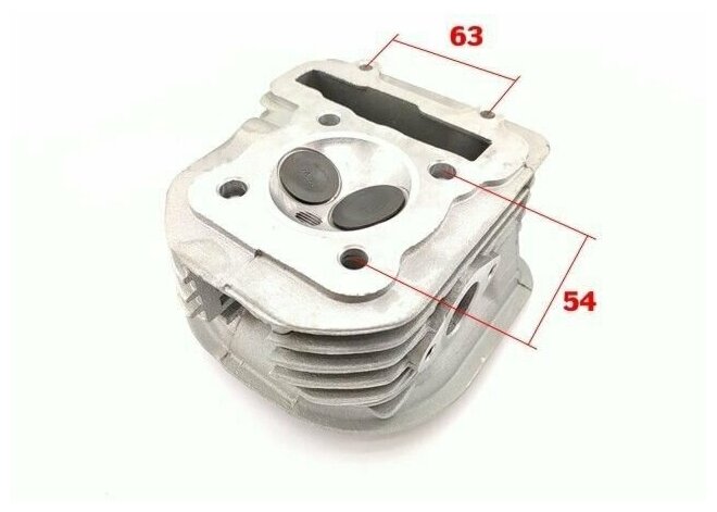 Головка цилиндра 158QMJ Stels 150cc 57,4мм Stels Tactic/Vortex 150