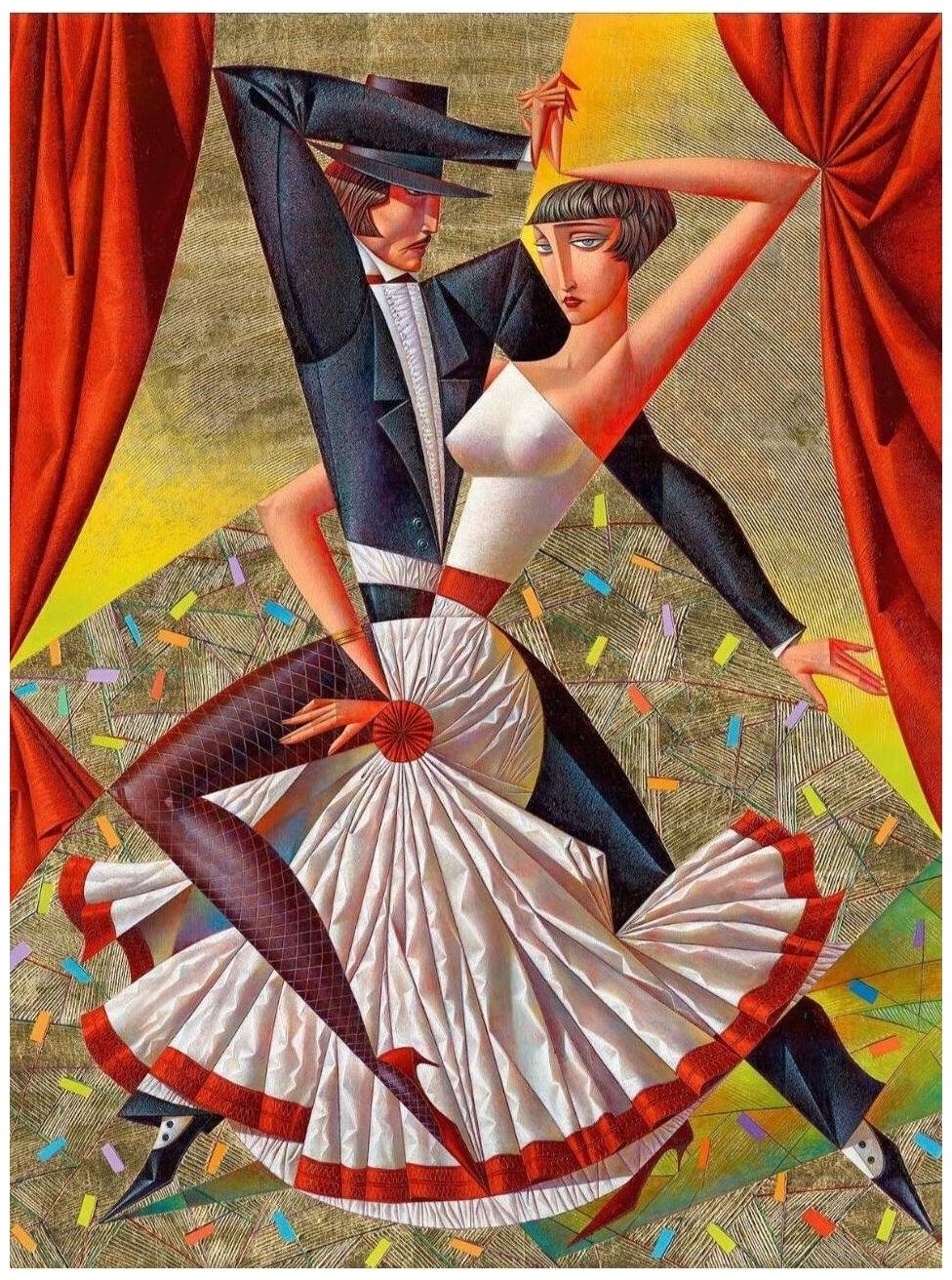 Постер / Плакат / Картина Геометрия - Танго 40х50 см в раме