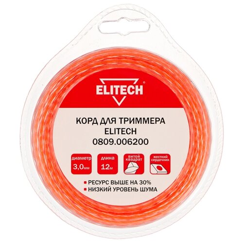 фото Леска elitech 0809.006200 3 мм 12 м