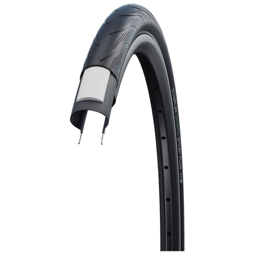 фото Покрышка для велосипеда schwalbe spicer plus 26x1,5" (40-559), punctureguard, green compound цвет: black-reflex