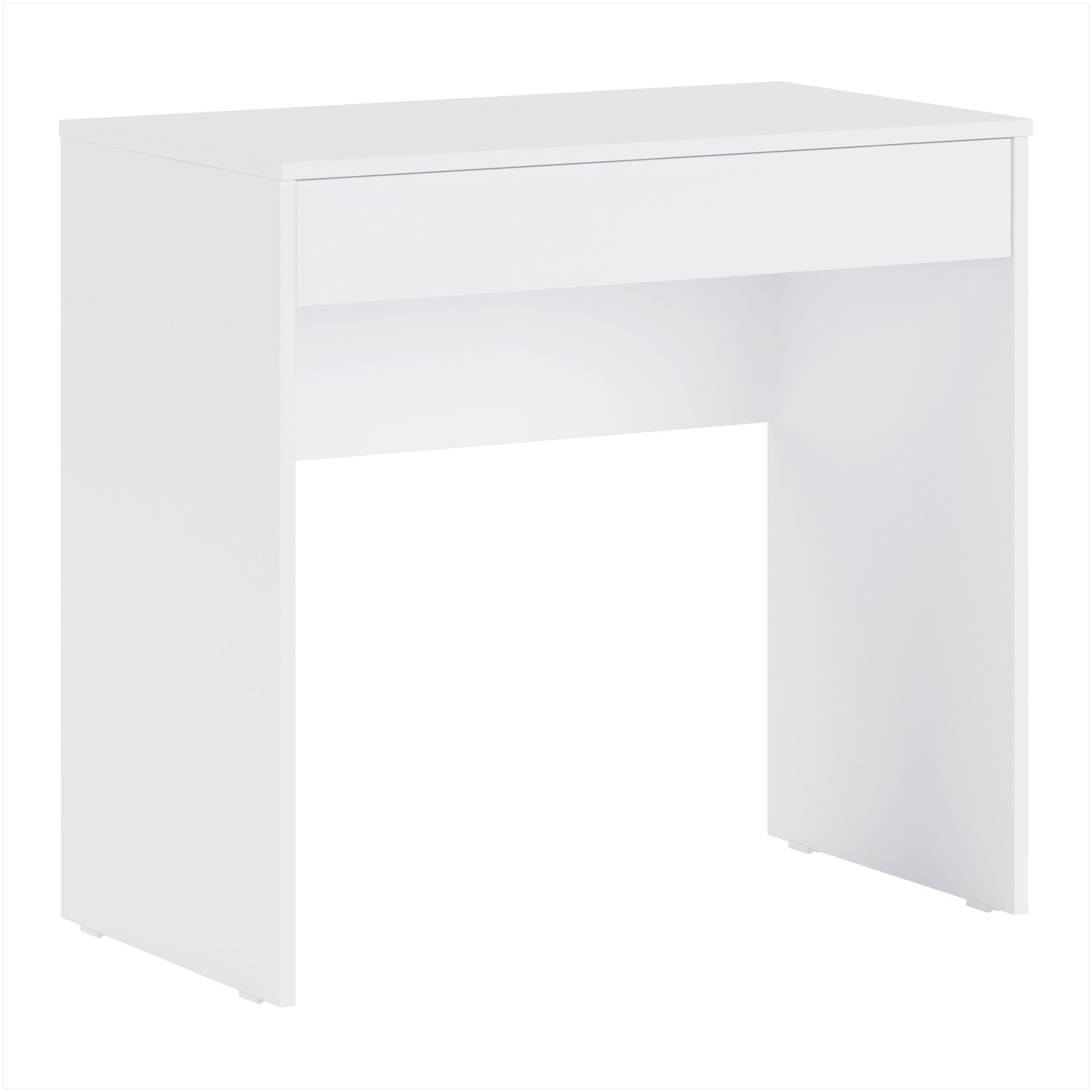 Стол письменный с ящиком Лайт 1, Белый, Ш80хВ75.5хГ45 см.
