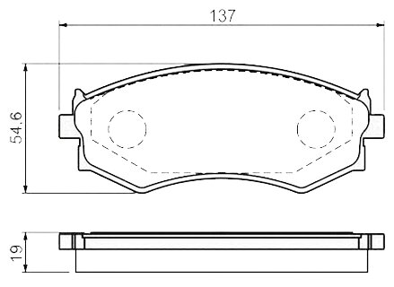 Дисковые тормозные колодки передние BOSCH 0986461139 (1 шт.)