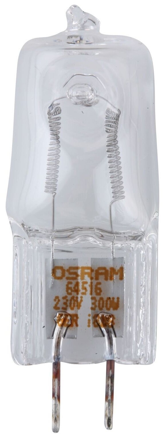 фото Лампа галогенная OSRAM 64516 300W 230V GX6.35 для кинопроизводства