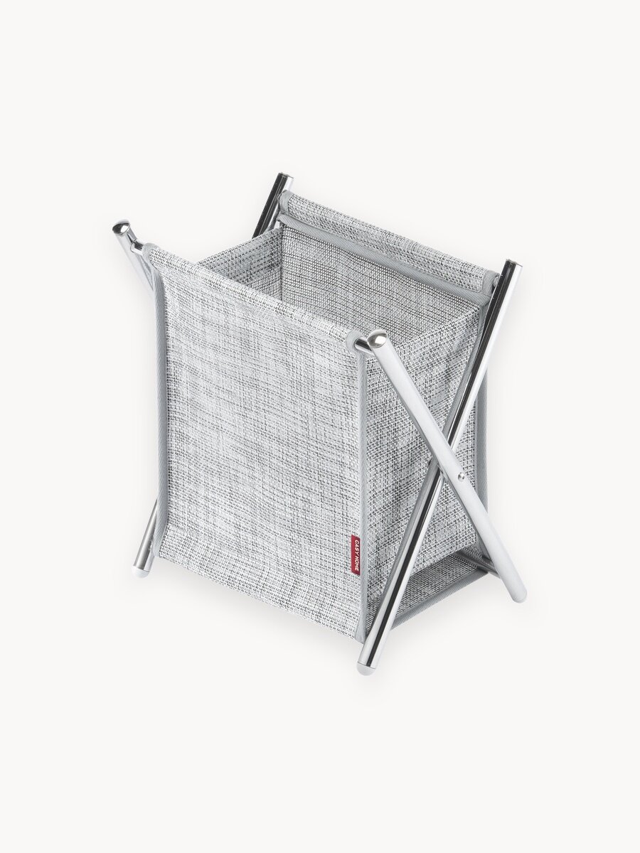 Газетница Casy Home Mini MR-023, металл, текстилен, складная, сера, 23x15x23 см