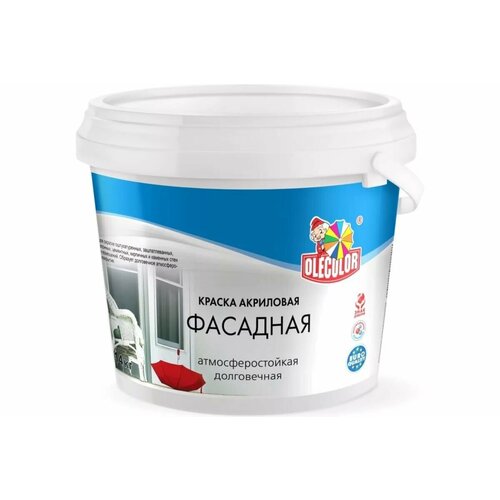 краска водно дисперсионная фасадная alfavit серия альфа белая 14 кг Краска водно-дисперсионная фасадная белая матовая Olecolor (14 кг)