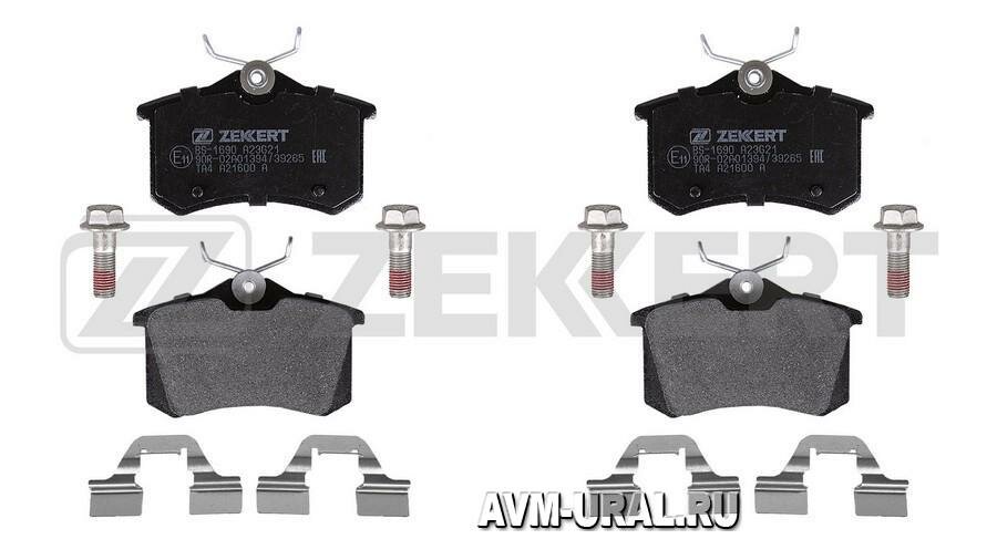 ZEKKERT BS1690 Колодки тормозные Citroen C3 II 09-, C3 Picasso 09-, DS3 09-; Peugeot 207 06- задние дисковые Zekker