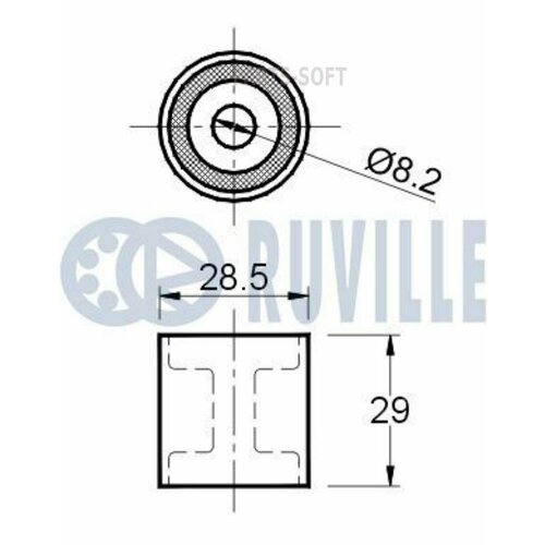 RUVILLE 540196 Ролик ремня ГРМ AUDI A6/VW PASSAT 1.8L 20V