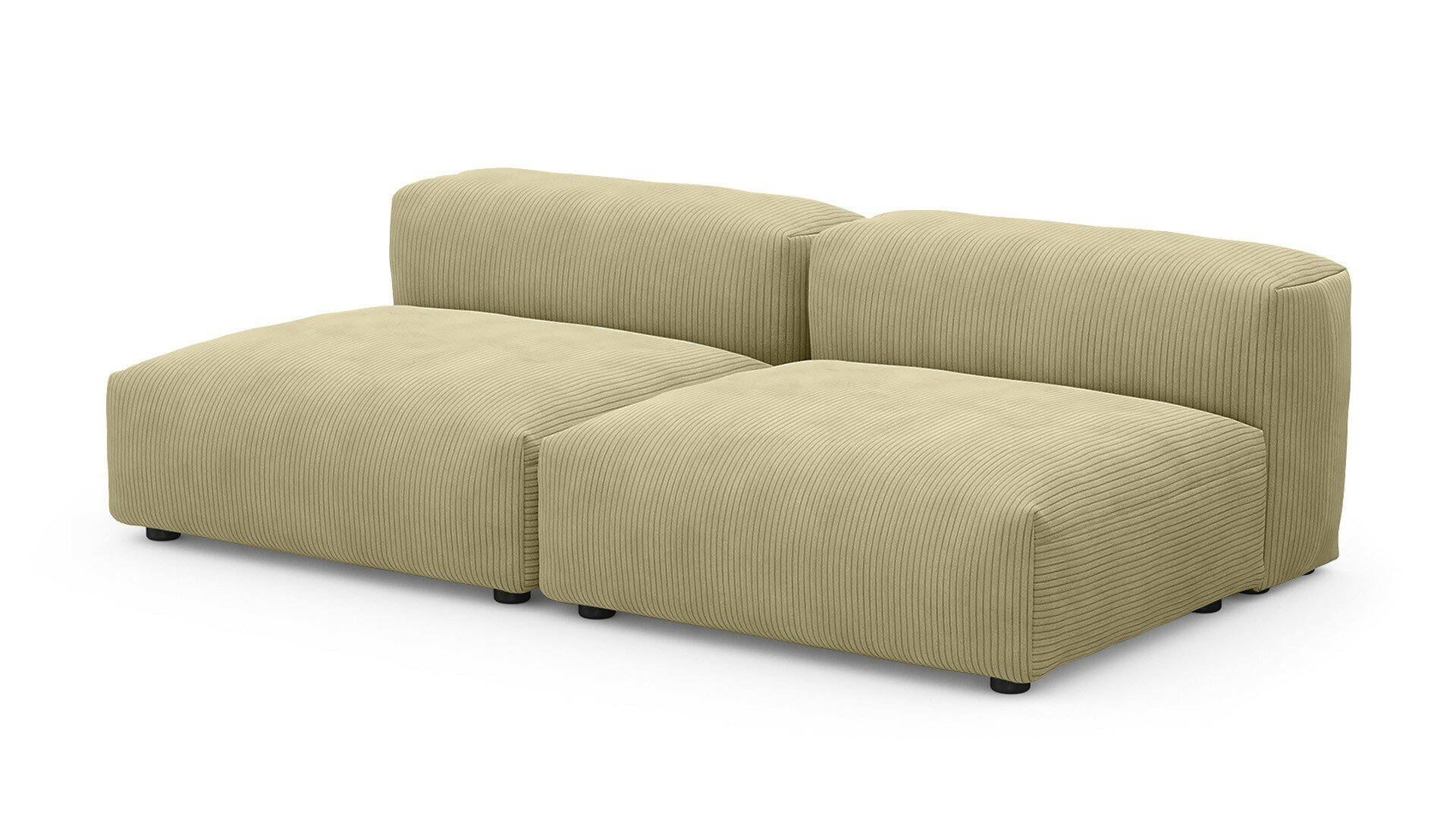 Сдвоенная дополнительная секция Фиджи (большая) Cilium Cream NEW 210x116x62 см, кремовый Вельвет, нераскладной Дом мебели для вас