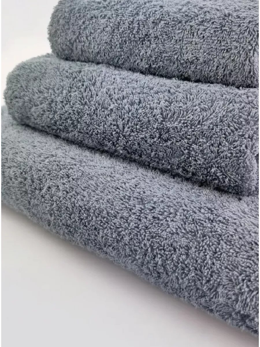 Полотенце махровое для сауны 100х180 см серое — фото 1