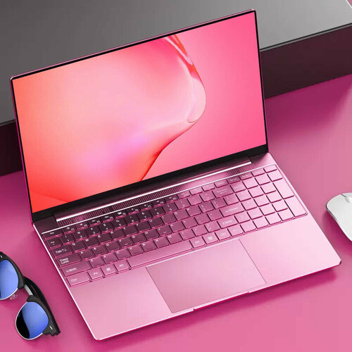 Ноутбук, 15.6", 4K, розовый, твердотельный, 128GB, бесплатная мышь