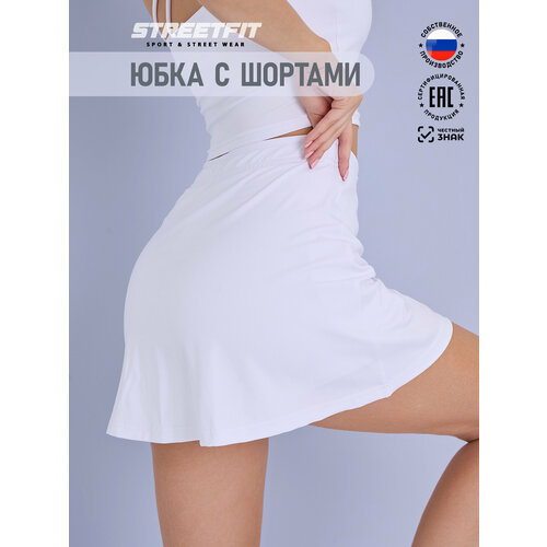 фото Юбка-шорты streetfit, размер xl, белый