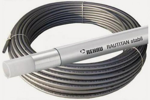 Изображение товара Труба из сшитого полиэтилена REHAU Rautitan Stabil Platinum универсальная 16,2х2.6 (бухта: 100 м) (Рехау)