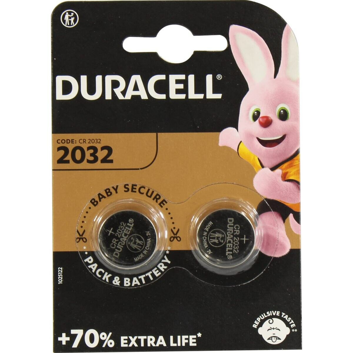 Батарейка Duracell 2032, в упаковке: 2 шт. — фото 1
