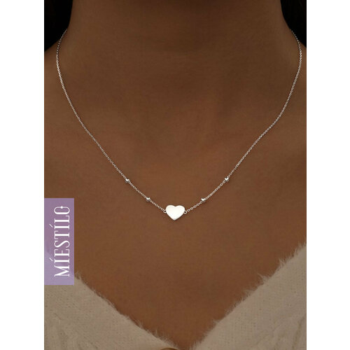 Колье MIESTILO серебро 925 проба родирование длина 45 см серебристый 2644₽