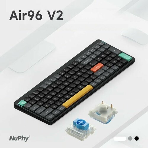 Беспроводная механическая клавиатура Nuphy Air96 V2 Blue Switch Basalt Black 17515₽
