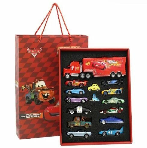 Набор игрушечных машинок Молния Маккуин 15 шт.