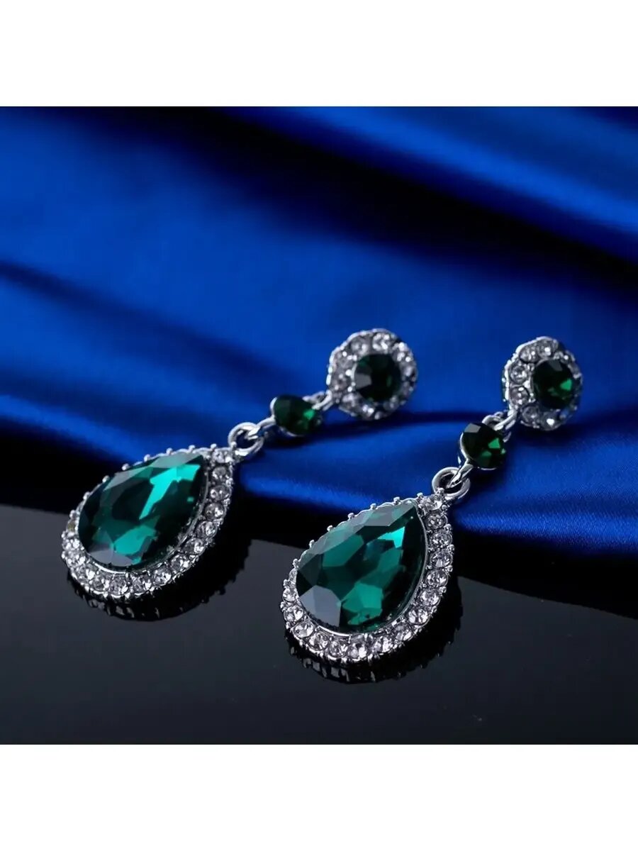 Серьги, фианит