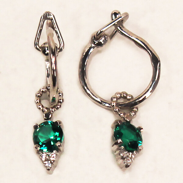 Серьги JEWELIN, серебро, 925 проба, родирование, кристалл, фианит