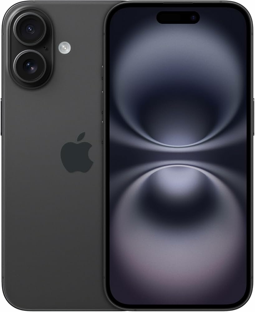 Смартфон Apple iPhone 16 128 ГБ, Dual: nano SIM + eSIM, Чехол в подарок Black — фото 1