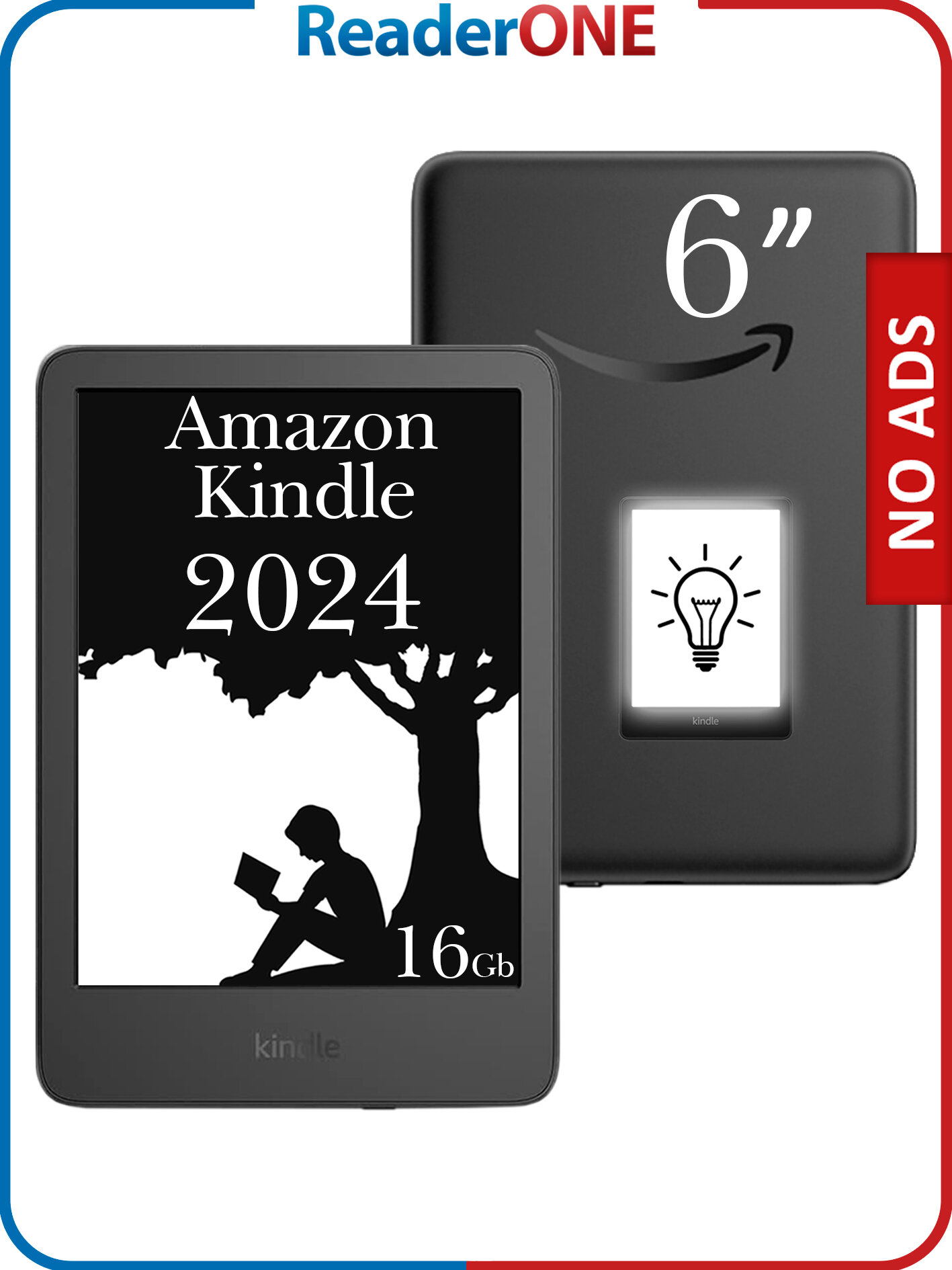 Электронная книга Amazon Kindle 11, 6 дюймов, 2024, 16 Гб, Black