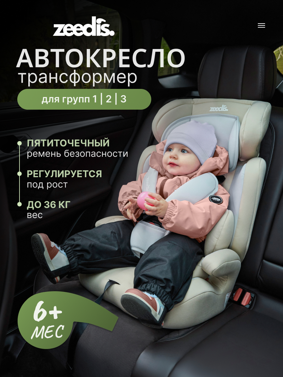 Детское автокресло Magnus группа 1-2-3 (9-36кг)