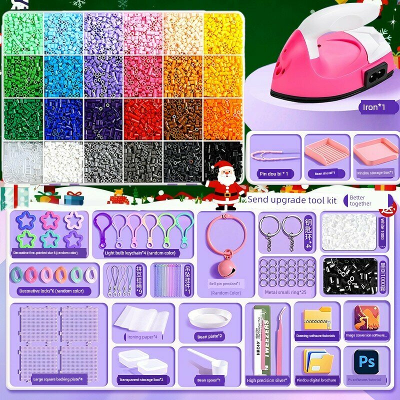 Улучшенный утюг и deluxe-набор инструментов с комплектом 24 цветов и 2000 черных и белых бусин