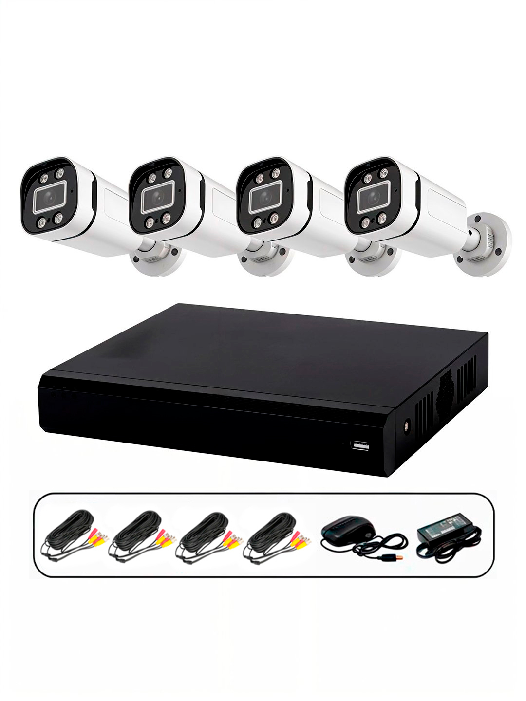 Комплект видеонаблюдения Savdo CCTV 4 in 1, 4 камеры, ночное видение — фото 1