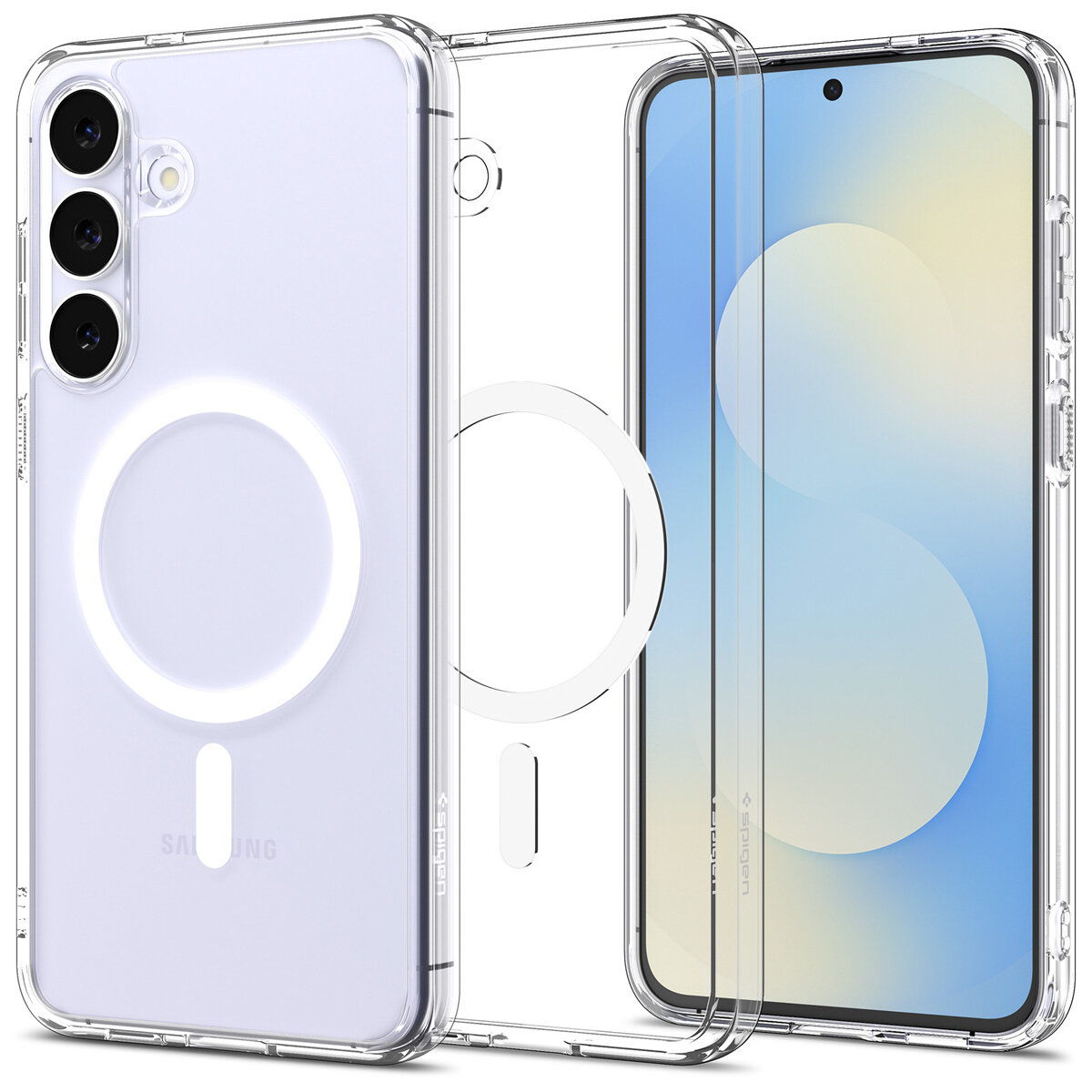 Чехол на Samsung S23 FE MagSafe, прозрачный, бесцветный, пластик 100% не желтеет