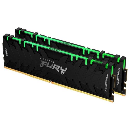 Память оперативная Kingston 32GB 3200MHz DDR4 CL16 DIMM Kit of 2 1Gx8 FURY Renegade RGB 9476₽