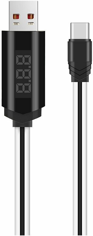 Кабель USB Type-C HOCO U29 LED 1м белый