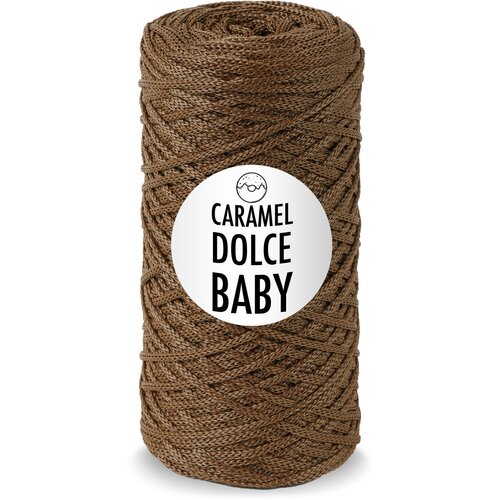 Шнур для вязания Biskvit Caramel Dolce Baby 2мм, Цвет: Брауни, 220м/140г, карамель дольче бэби