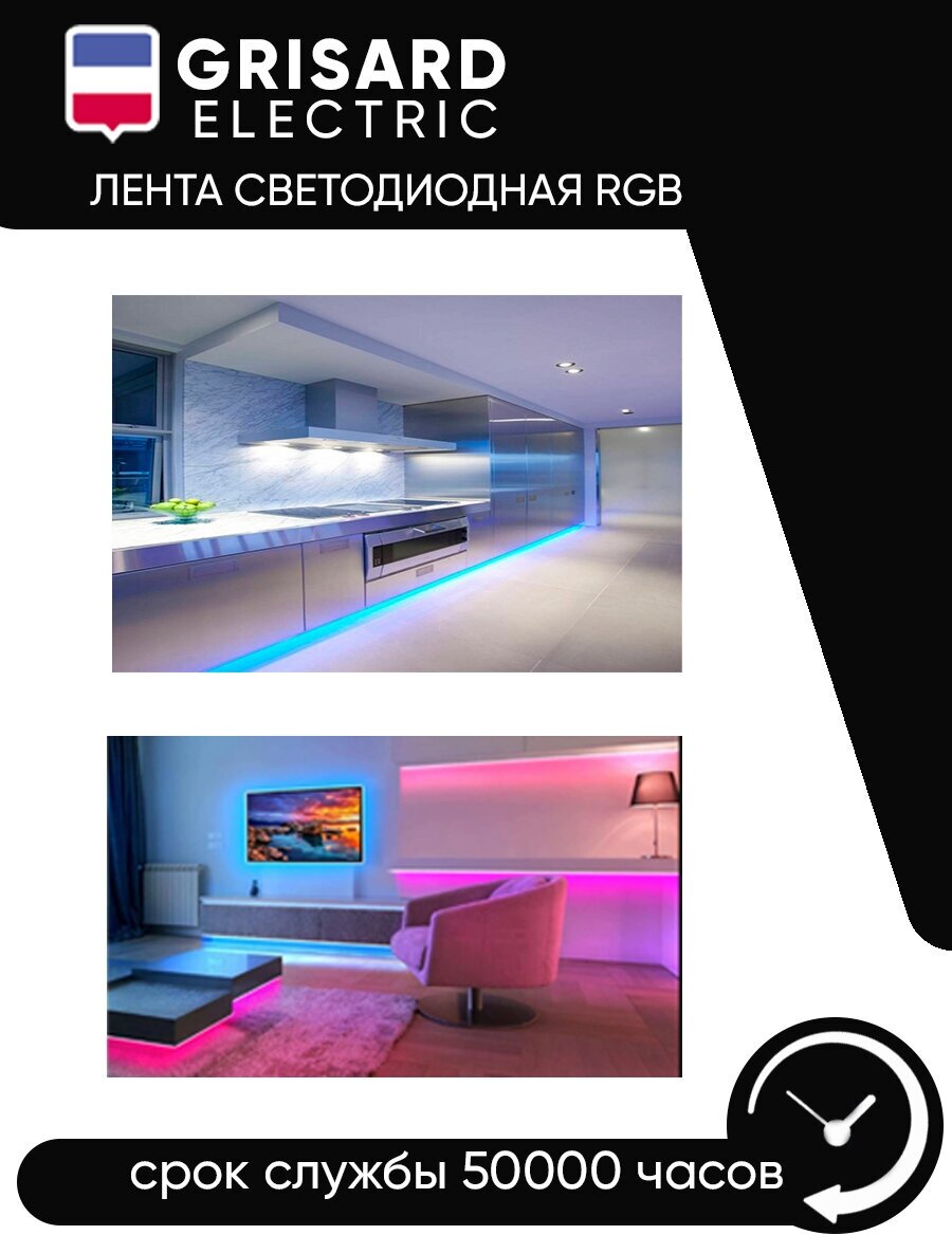 Лента светодиодная 20 метров RGB LED многоцветная с пультом - фотография № 9