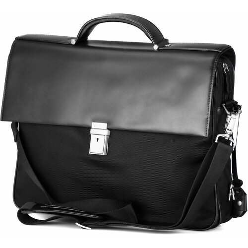 Портфель Cerruti 1881, черный портфель мужской cerruti explorer black 7 5х40 см