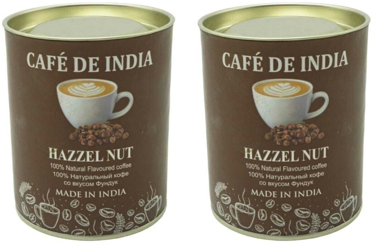 Кофе растворимый со вкусом фундука Bharat BAZAAR Hazzelnut 100 г, 2 шт