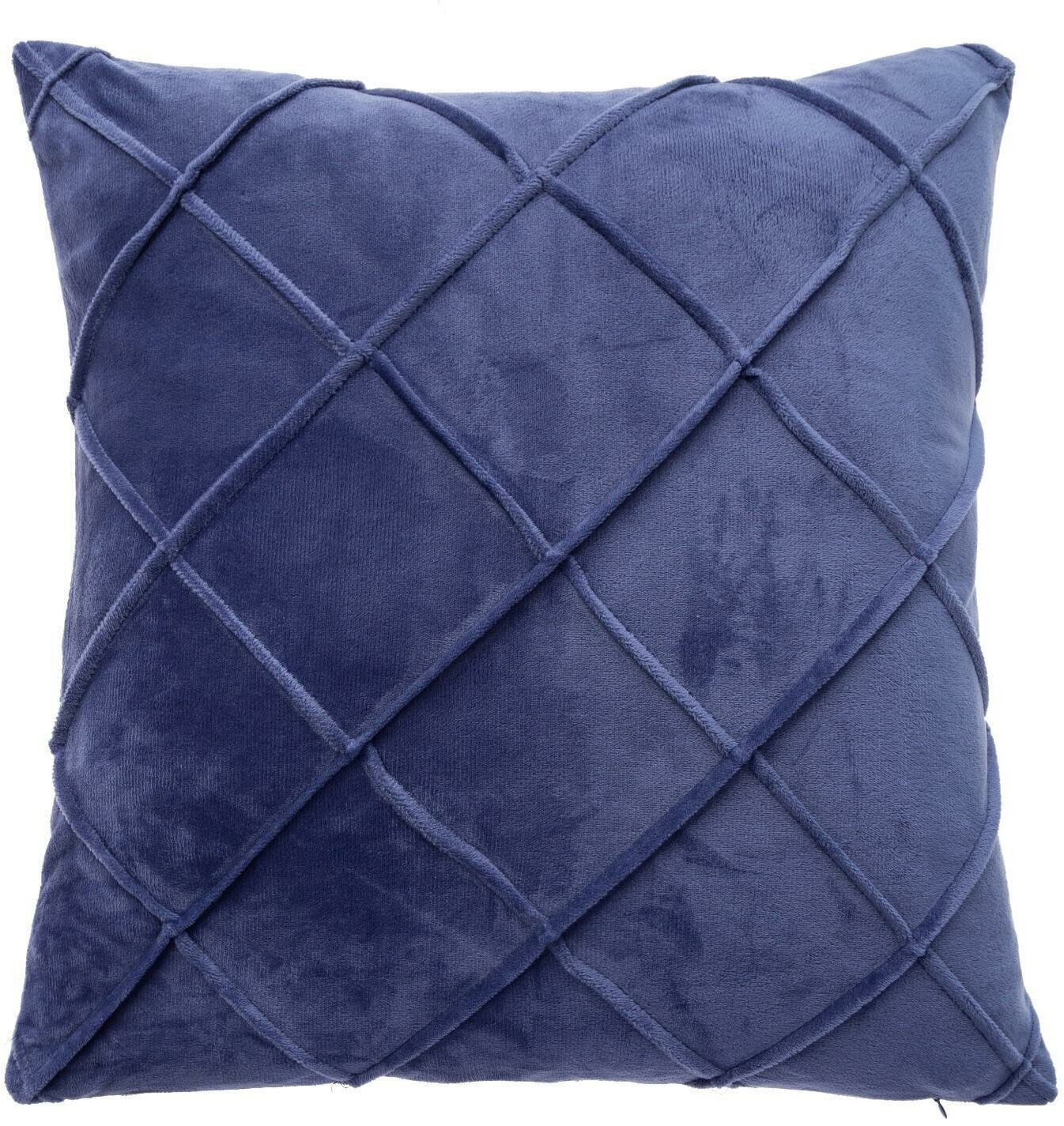 Наволочка декоративная «Соло» цвет синий, размер 45х45 см