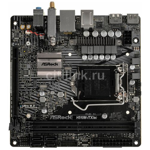 Материнская плата ASROCK H510M-ITXAC LGA 1200 Intel H510 mini-ITX Ret 1195700₽