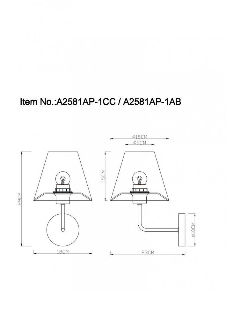 Бра Arte Lamp ELBA A2581AP-1AB - фотография № 15