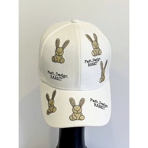 фото Бейсболка , размер 56-59, белый fashion