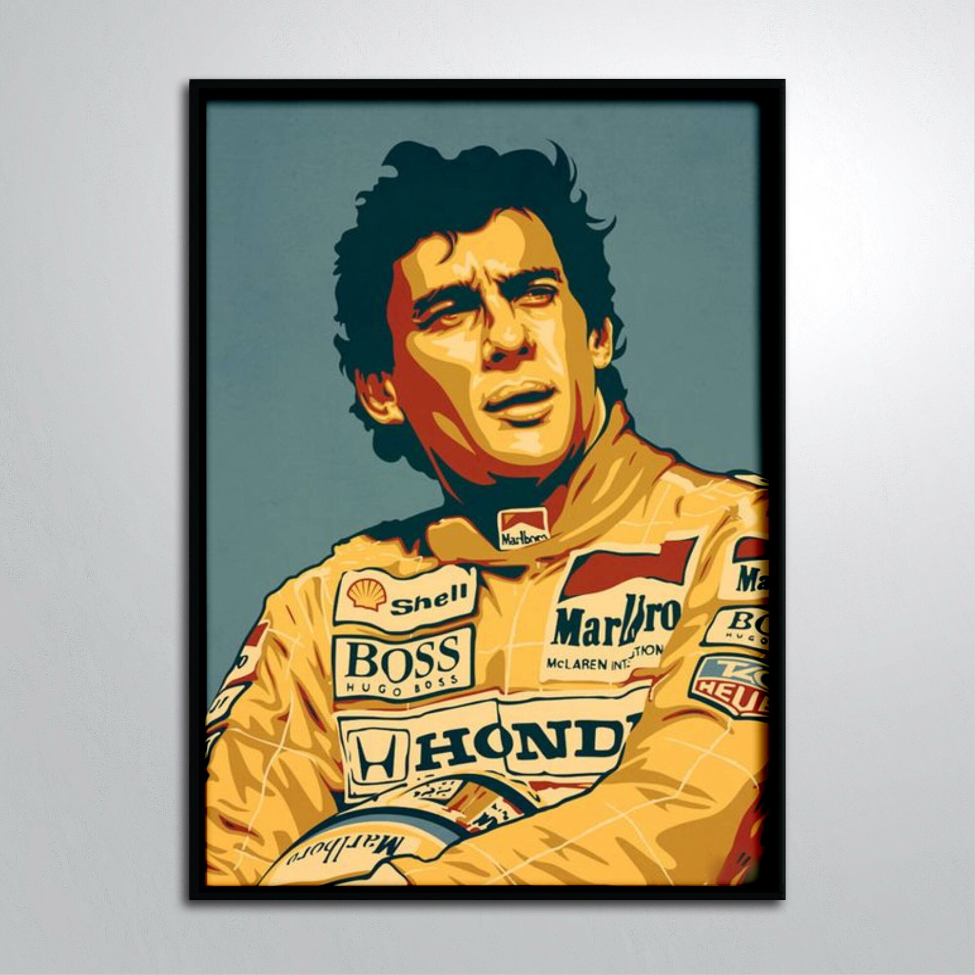 Постер в раме/Айртон Сенна F1 Ayrton Senna da Silva Арт