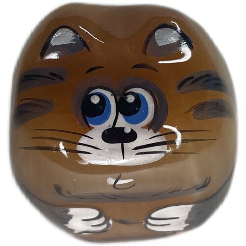 Фигурка котика из селенита 5х4см