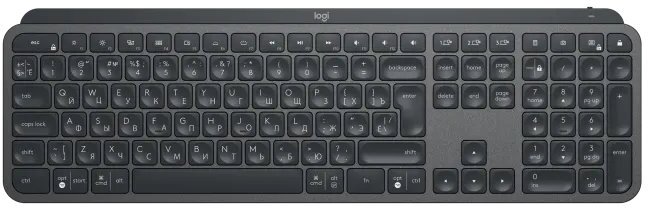 Беспроводная клавиатура Logitech MX Keys Black RUS (920-009415) русская гравировка