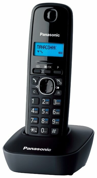 Panasonic KX-TG1611RUH (серый) {АОН, Caller ID,12 мелодий звонка,подсветка дисплея,поиск трубки}