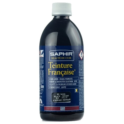 0814 Универсальный Краситель Saphir Teinture Francaise, 500мл, Цвет Saphir 01 Black (Черный)