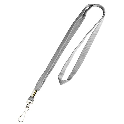 Ланьярд Badgestock - тканевая лента для бейджа с карабином 11 мм под печать, белый, 50 шт/Держатель для пропуска/шнурок для школьного бейджика