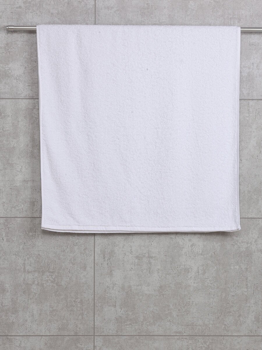 Махровое полотенце Sandal "оптима" 70*140 см., цвет белый, плотность 380 гр. - фотография № 3