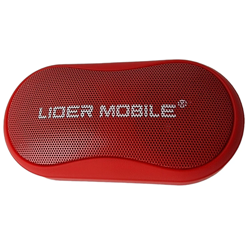 Беспроводная колонка LIDER LOUD PRO / Портативная музыкальная акустика / Чистый звук / Бас / Bluetooth 5.0 / Красный